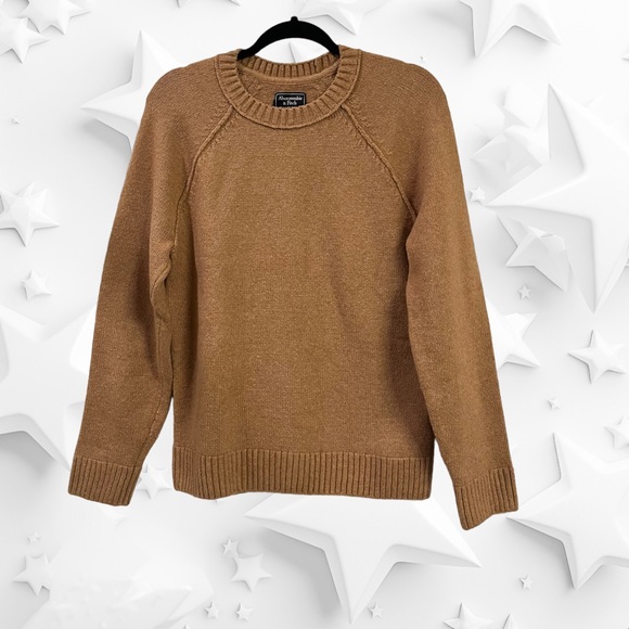 Abercrombie & Fitch Sweaters - Abercrombie and Fitch Tan Scoop Neck Sweater Size Small